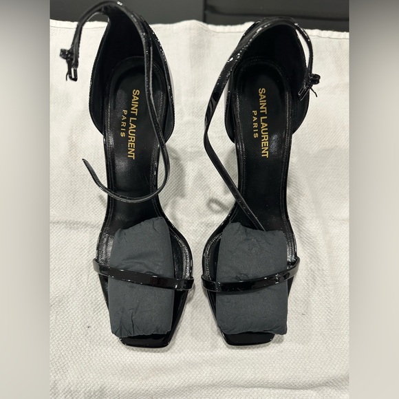 Black Saint Laurent heeled sandals for sale in very good condition!!! - Picture 4 of 7